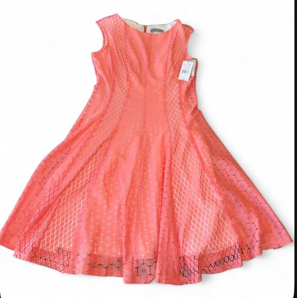 NWT Danny and Nicole Coral Lace Fit and Flare Dress